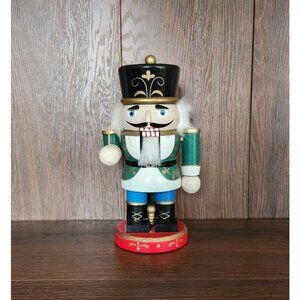 Vintage Stocky Chubby Wooden Soldier Nutcracker Christmas Seasonal Decor S26